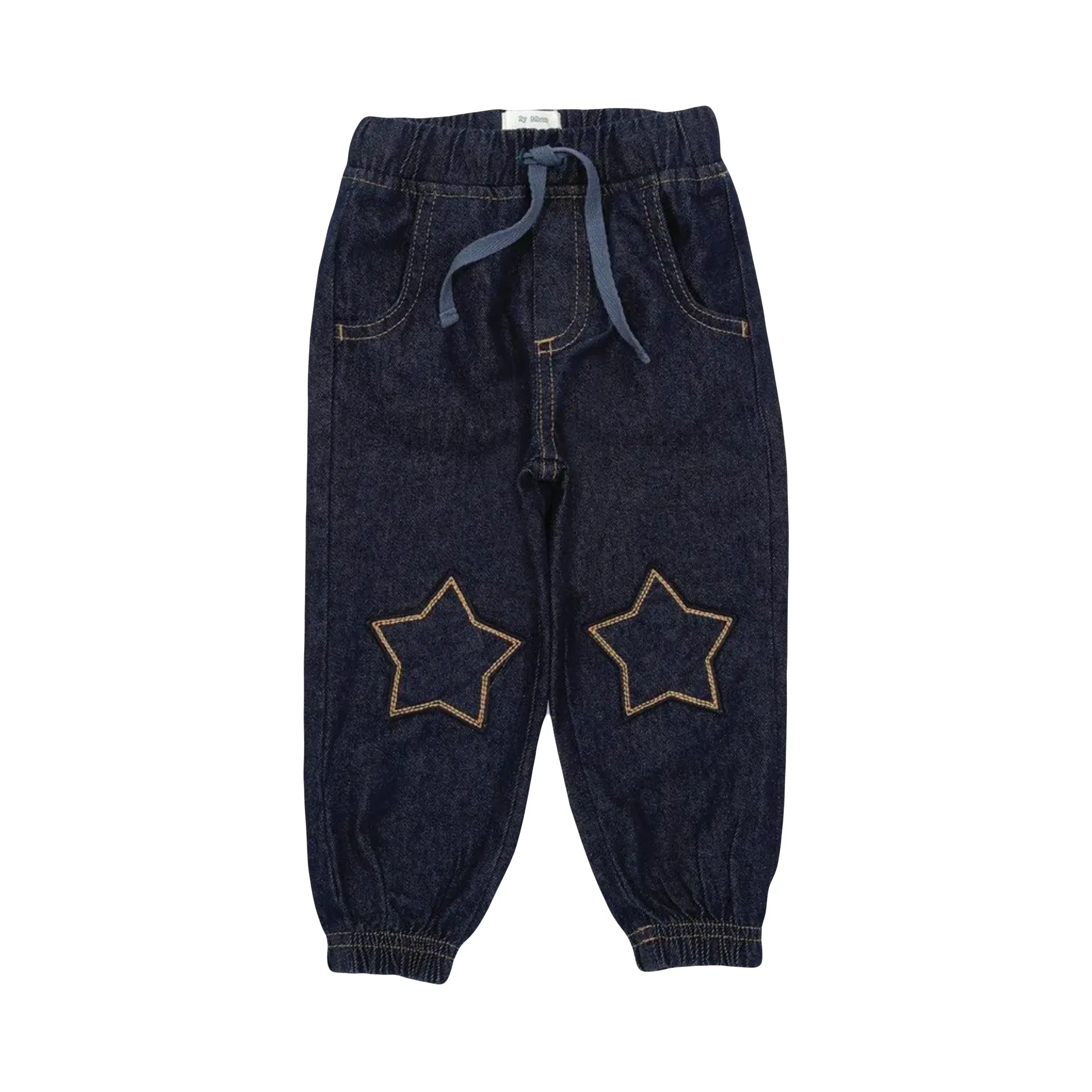 Baby Boys Organic Star Denim Joggers